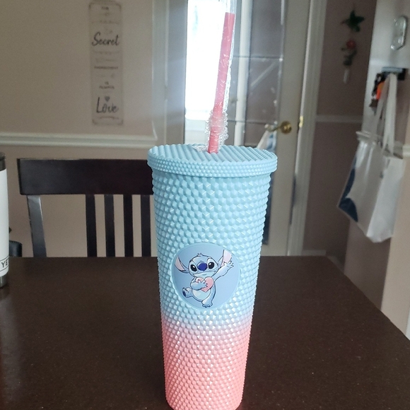 Disney Other - Disney Lilo & Stitch Studded Plastic Tumbler with Straw 24 Oz.